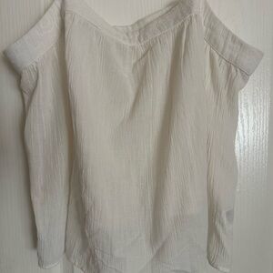 H&M Off-Shoulder Cream Blouse NWOT